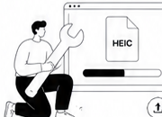 Person fixing a HEIC file problem