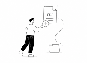 Illustration of downloading a generated PDF document