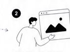 Person previewing a decoded image